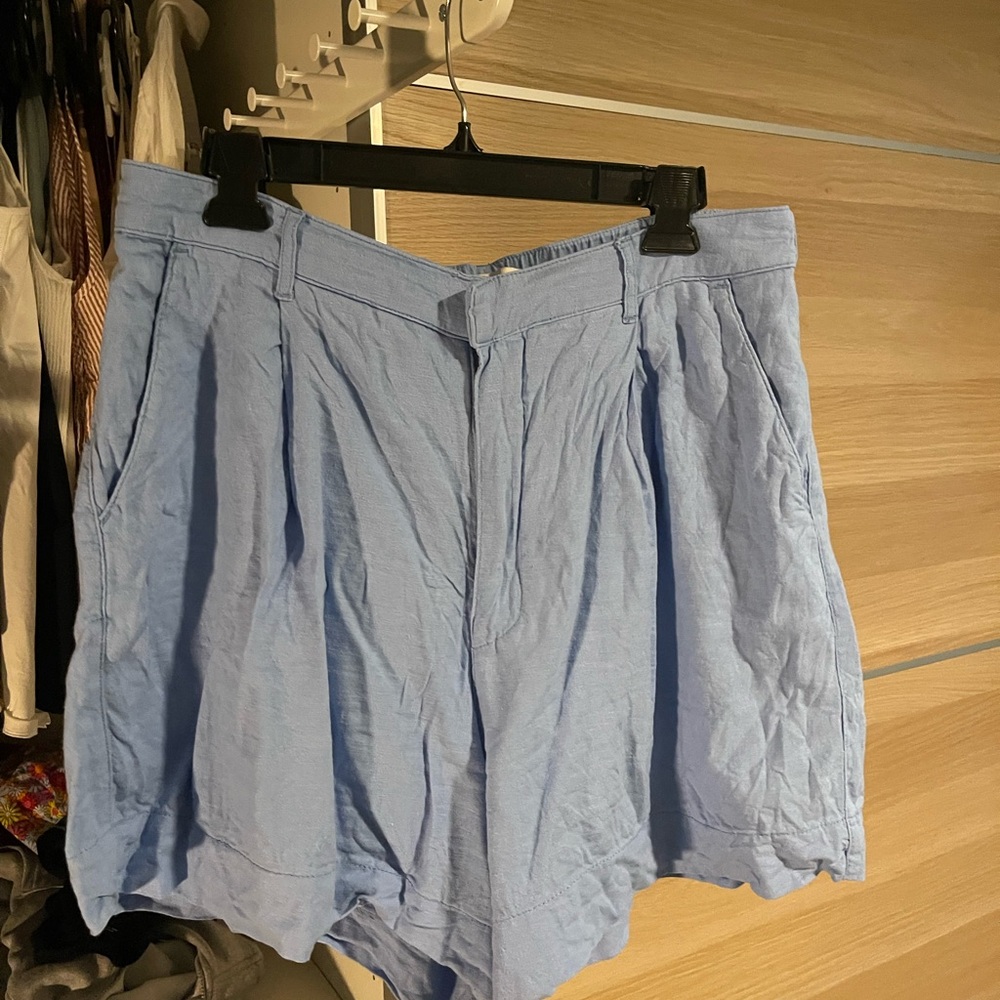 Abercrombie & Fitch Light Blue High Waist Shorts